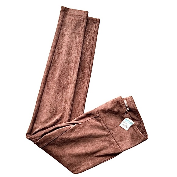 J. McLaughlin NWT | Lori Faux Suede | Mocha Straight Leg Pants | Women’s Size XS - Picture 5 of 8